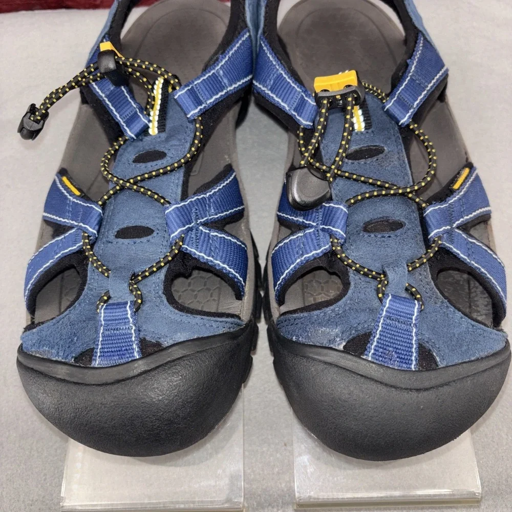 Keen Venice H2 Waterproof Hiking Sandals Women's 11 Cinch Strap Blue & Gray EUC